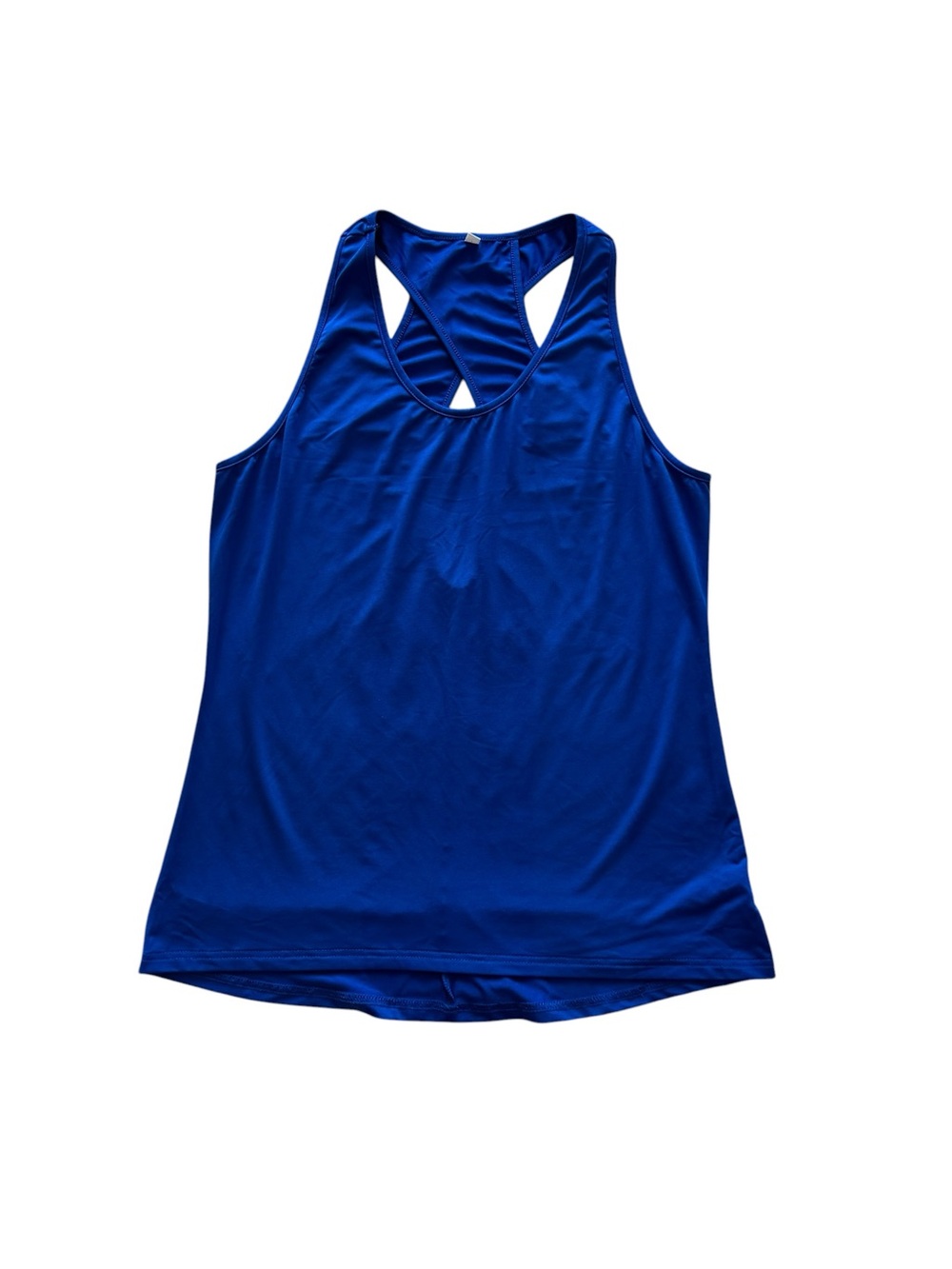 Blue Racerback Athletic Tank Top Women’s Large Moisture Wicking Workout Gym